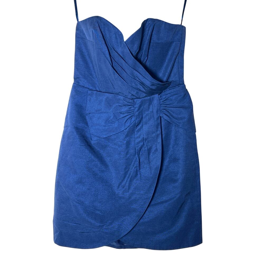 H&M blue strapless mini formal cocktail dress size 8 B71